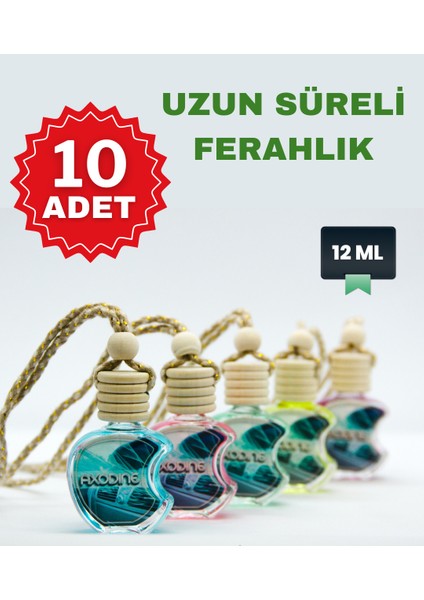 Dekoratif Ipli Oto/araç Kokusu 12 ml Cam Şişe - 10 Adet