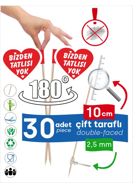 Bizden Tatlısı Yok Yazılı Servis Kürdanı