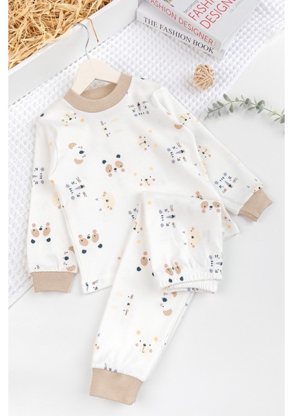 Fiğürlü Pamuk Kız Erkek Bebek Çocuk Pijama Takımı