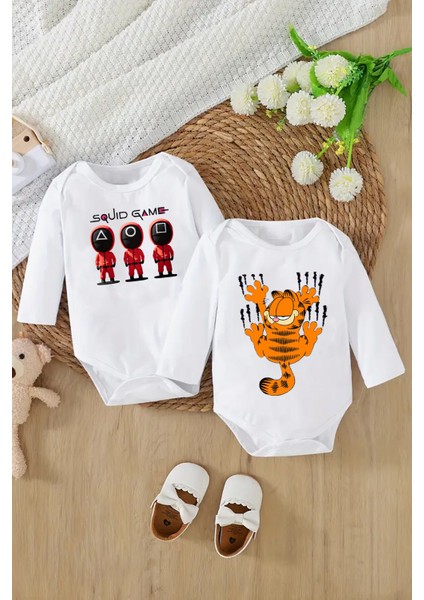 %100 Pamuklu Yumuşak Doku Baskılı Zıbın & Body