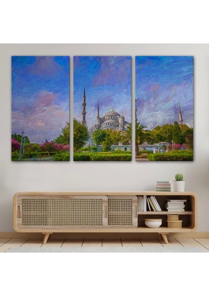 - Sultan Ahmet Camii Yağlıboya Görünüm Kanvas Duvar TABLOSU-3692 modelleri