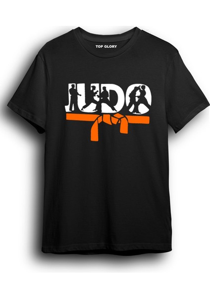 Özel Tasarım Orange Judo Baskılı Tişört Judo T-Shirt JUDOX7205