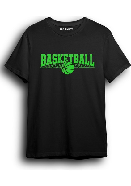 Basketbol Baskılı Özel Tasarım Yeşil Baskılı Tişört Basketball T-Shirt BASKLL2008
