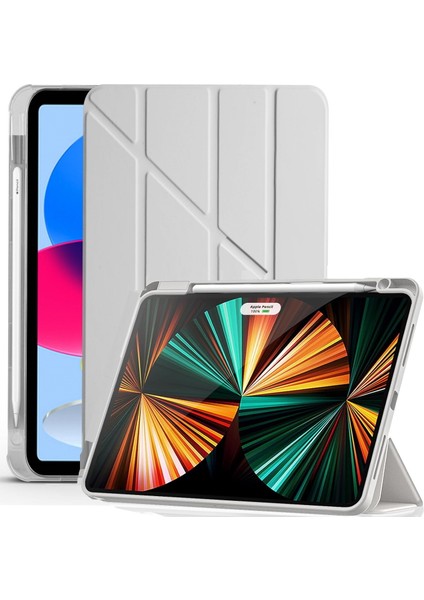 Huawei Matepad Se 11'' Inç 2024 Kılıf Kalem Bölmeli Katlanabilir Standlı Uyku Modlu Yumuşak Silikon Kapak Tablet Kılıfı