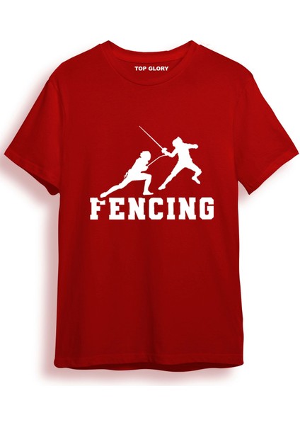 Point Eskrim Baskılı Özel Tasarım Tişört Fencing T-Shirt FNCG5004
