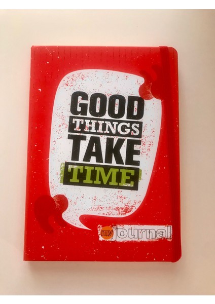 Myjournal Sert Kapak Defter 14X20 96YP Noktalı -Good Things Take Time