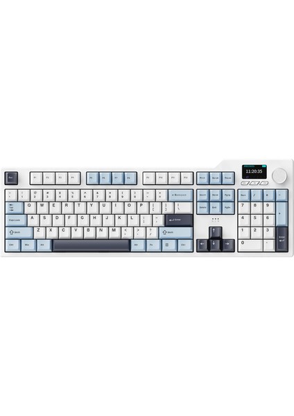 AK35I V3 Kablosuz Mekanik Oyuncu Klavyesi-Gasket Gövde Yapısı Dinamik Rgb-Tft Ekranlı Mavi/avakado Switch