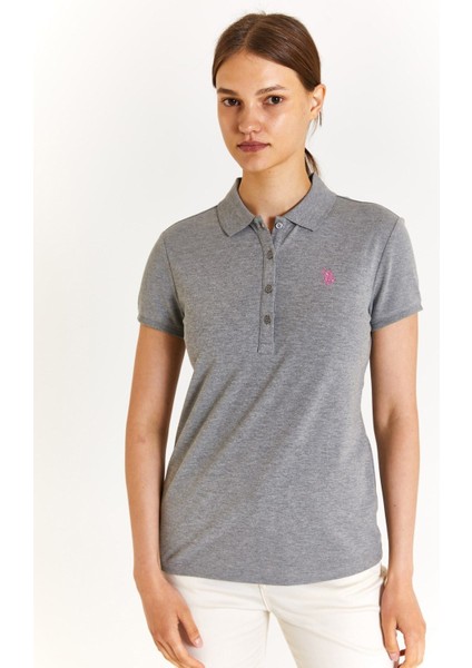 Kadın Basic Polo Yaka Tişört