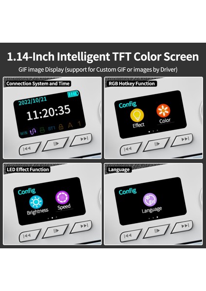 AK35I V3 Kablosuz Mekanik Oyuncu Klavyesi-Gasket Gövde Yapısı Dinamik Rgb-Tft Ekranlı Siyah/avakado Switch fiyatları