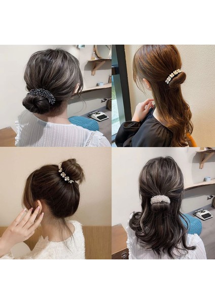Bun Maker 6 Parça Çiçek Işık Bun Maker Sihirli Donut Ülke Saç Büküm Bun Saç Aksesuarları Kızlar Için Uygun Saç (6 Parça Karışık Renk Seti 1) (Yurt Dışından)