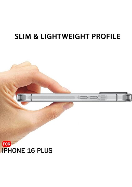 iPhone 16 Plus Kılıf Şeffaf Silikon / Kamera Yeri Koruma / Şarj Girişi Tıpalı modelleri