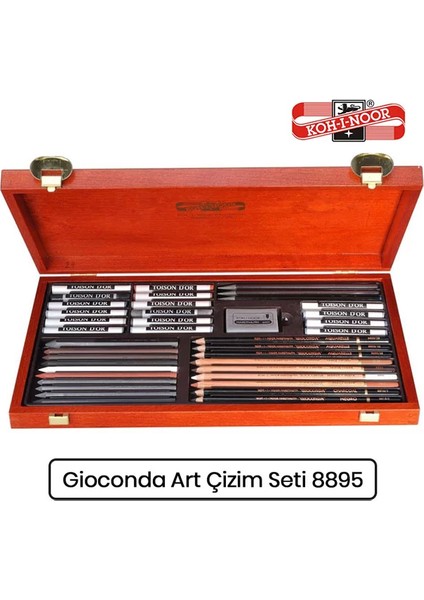 Gioconda Artist Set Ahşap Kutu Çizim Seti 8895