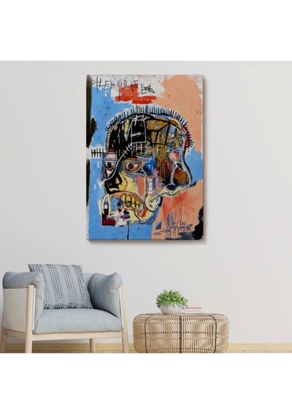 - Jean Michel Basquiat,isimsiz Kafatası 1981 Sergi TABLOSU-4978