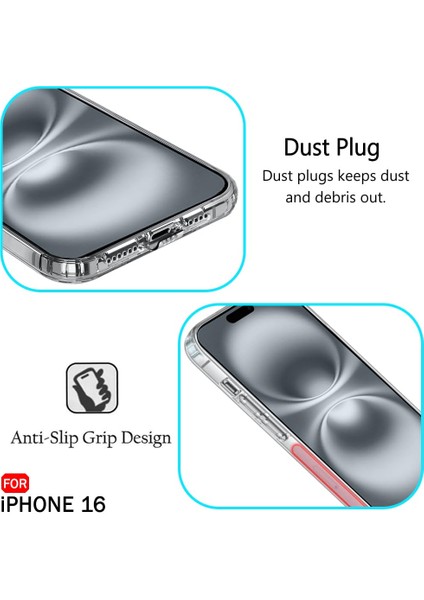 iPhone 16 Kılıf Şeffaf Silikon / Kamera Yeri Koruma / Şarj Girişi Tıpalı fiyatları