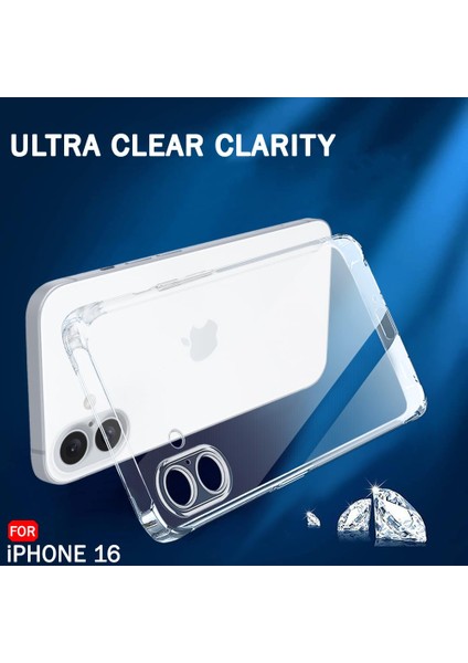 iPhone 16 Kılıf Şeffaf Silikon / Kamera Yeri Koruma / Şarj Girişi Tıpalı indirimleri