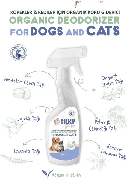 Sılky - Köpekler Için Organik Koku Giderici Spreyi ( 500ml ) ;