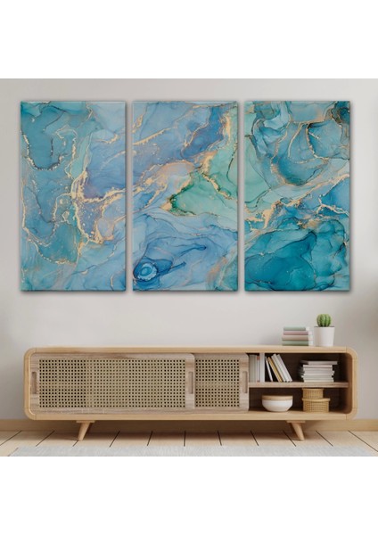 - Mürekkep ve Alkol Elementleri ile Mermer Deseni Verilmiş Kanvas TABLO-5050 modelleri