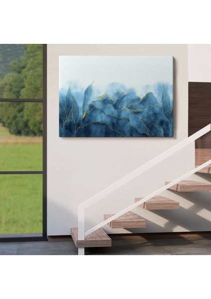 - Altın Damarlı Soyut Mavi Mermer Taş Dokulu Kanvas TABLO-5042 indirimleri