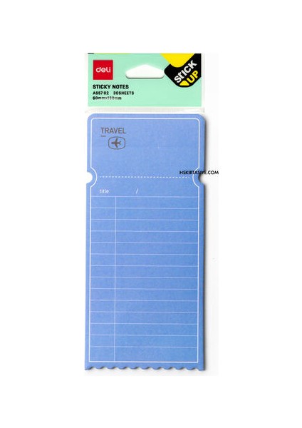 A55702 Seyahat Yapışkanlı Not Kağıdı 128X58 30 Yaprak