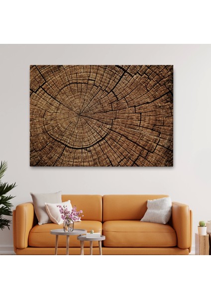 - Ağaç Kütük Desenli Kanvas TABLO-5076
