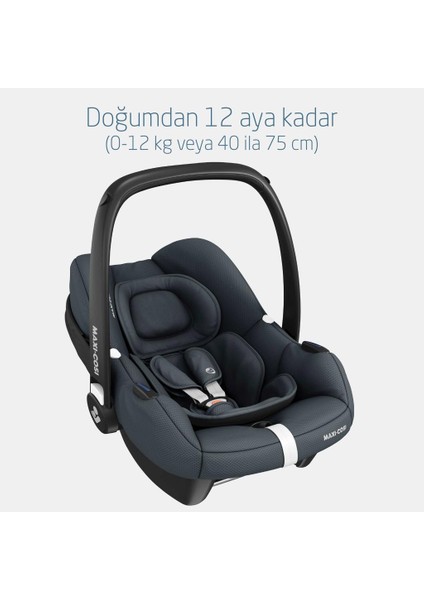 Leona2-Cabriofix I-Size Tek Elle Katlanabilen Ultra Kompakt Çift Yönlü Seyahat Sistem Bebek Arabası Graphite