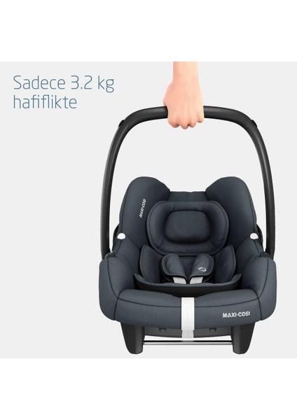 Leona2-Cabriofix I-Size Tek Elle Katlanabilen Ultra Kompakt Çift Yönlü Seyahat Sistem Bebek Arabası Graphite