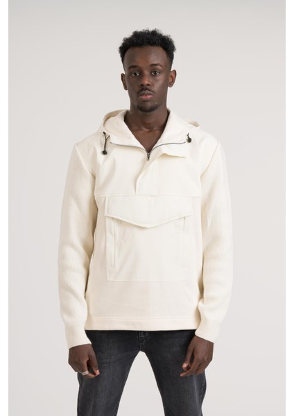 Regular Fit Kapşonlu Kanguru Cepli Sweatshirt