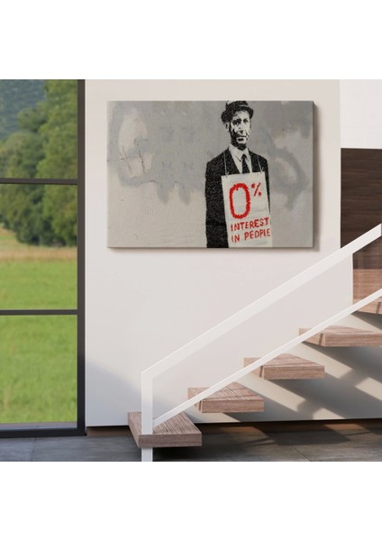 - Banksy % 0 Faiz Oranı Isimli Çalışması Kanvas Tablo / % 0 Interest In PEOPLE-5110 indirimleri