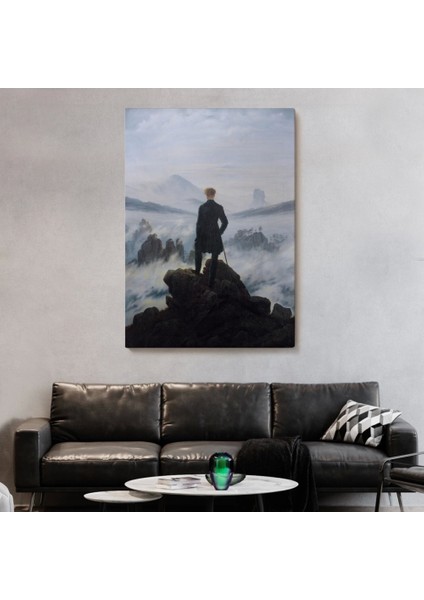 - Caspar David Friedrich'in Sis Denizinin Üstündeki Gezgin Isimli Eseri Kanvas TABLO-5121
