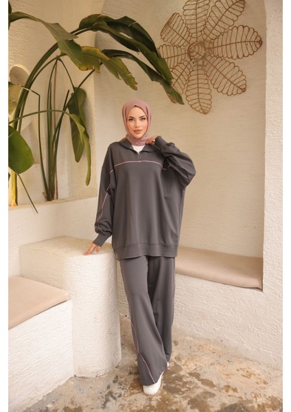 Tesettür Eşofman Takımı Ikili Takım Fermuarlı Yaka 483 fiyatları
