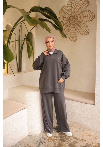 Tesettür Eşofman Takımı Ikili Takım Fermuarlı Yaka 483 indirimleri