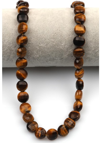 Kaplan Gözü Doğal Taş Dizi 6 x 10 mm Fasetli Yuvarlak Kesim fiyatları