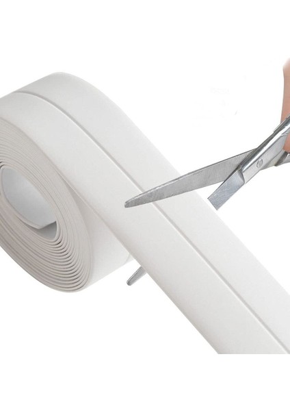 3.2m Banyo Küvet Mutfak Lavabo Su Sızdırmaz Bant Su Geçirmez Kenar Bandı Tamirlik Beyaz 2 Adet indirimleri