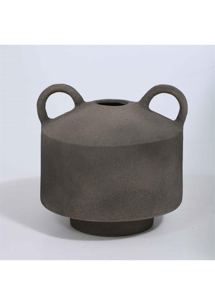 Metal Taş Vazo 21*21 cm