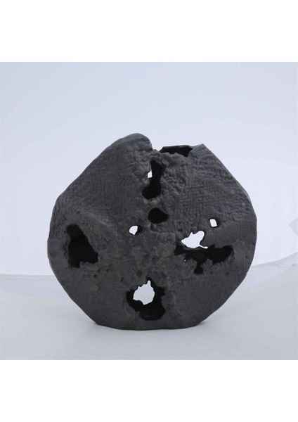 Metal Jüt Grey Vazo 9*24*22 cm