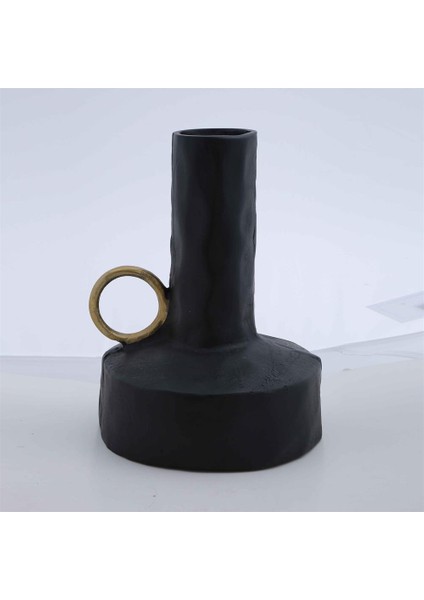 Metal Yüzüklü Vazo 23*24*31 cm