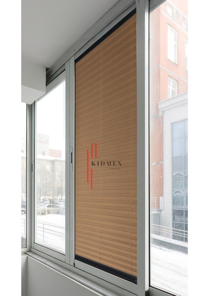 Dimout Yarı Blackout Kahverengi - Ofis Perdesi - Ev Perdesi - Salon Perdesi - Plise Perde