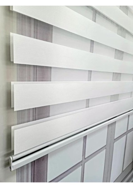Beyaz Bambu Düz Zebra Stor Güneşlik Perde modelleri