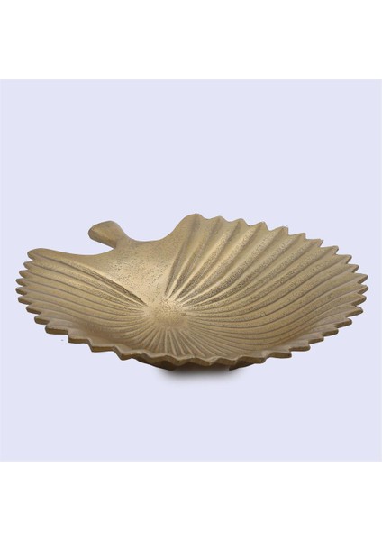 Metal Istiridye Gold Tabak 28*30*6 cm