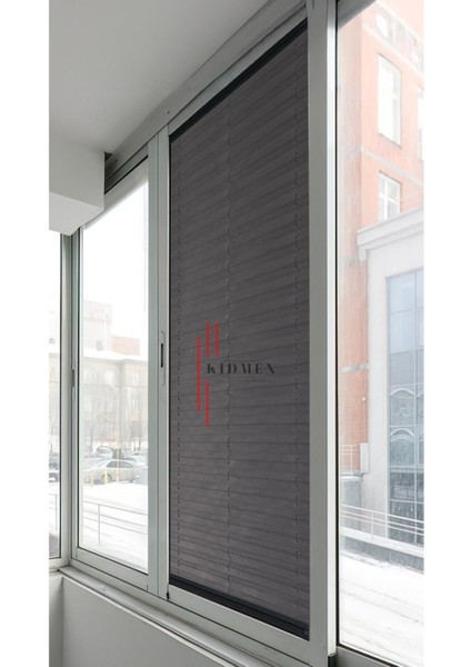 Dimout Yarı Blackout Antrasit - Ofis Perdesi - Ev Perdesi - Salon Perdesi - Plise Perde