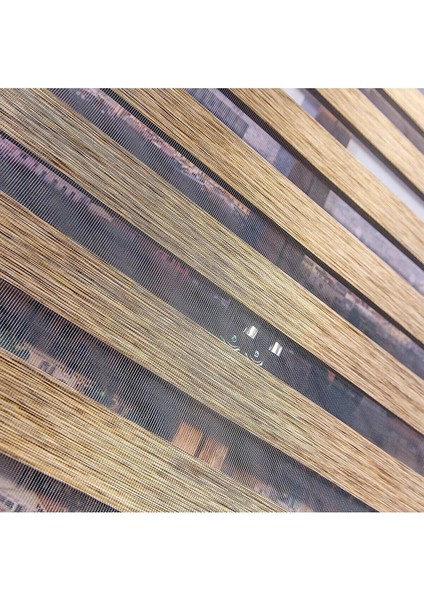 Ithal Bambu Kahverengi Bambu Stor Zebra Perde Etek Dilimsiz indirimleri