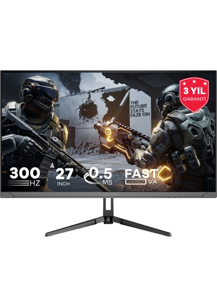 X27F300 27" 300Hz 0.5ms Fast Va Fhd Hdmı*2+Dp*2 Rgb Gamıng Monıtor