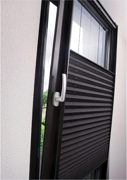 Plise Black Out Katlanır Cam Balkon Perdesi 4 Renk - Ofis Perdesi - Mutfak Perdesi - Salon Perdesi