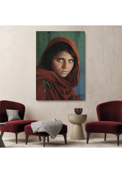 - Afgan Kızı Ünlü Fotoğrafçı Steve Mccurry National Geographic Kanvas TABLO-5217
