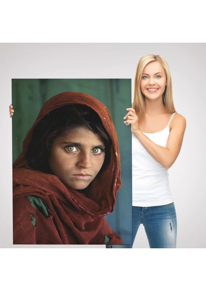 - Afgan Kızı Ünlü Fotoğrafçı Steve Mccurry National Geographic Kanvas TABLO-5217 modelleri