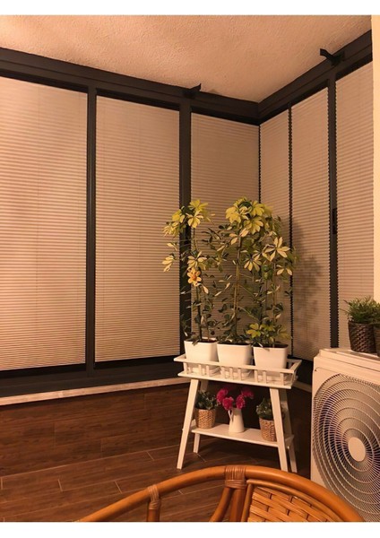 Plise Black Out Katlanır Cam Balkon Perdesi 4 Renk - Ofis Perdesi - Mutfak Perdesi - Salon Perdesi modelleri