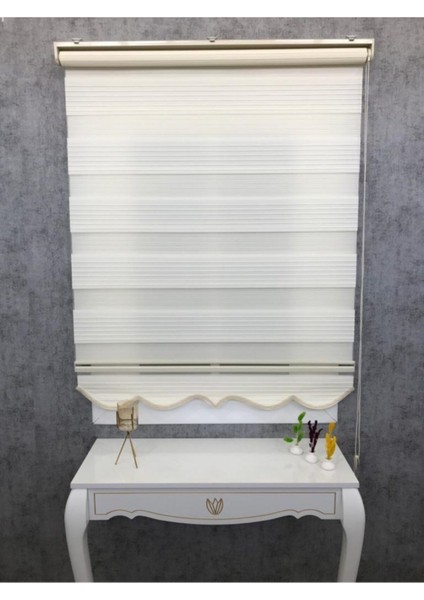 Krem Geniş Plise Stor Zebra Stor Güneşlik Perde fiyatları