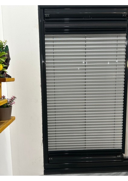 Plise Gece Gündüz Katlanır Cam Balkon Perdesi - Ofis Perdesi - Mutfak Perdesi - Salon Perdesi
