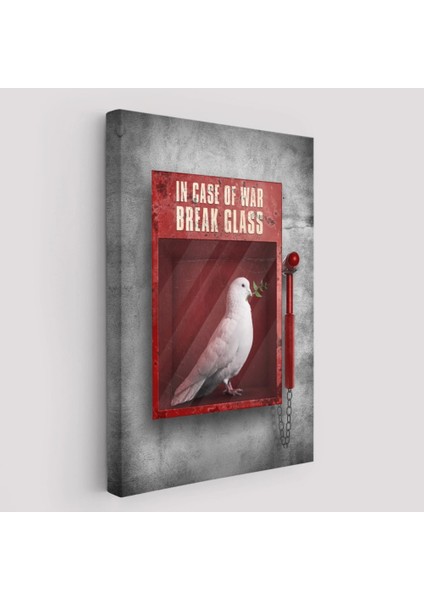 - Savaş Durumunda Camı Kır Güvercin Kanvas TABLO-5258 fiyatları