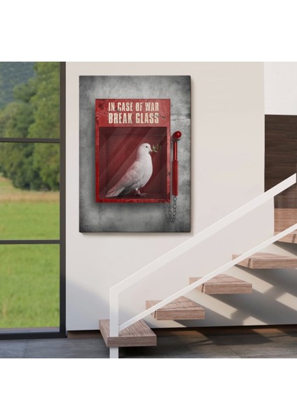 - Savaş Durumunda Camı Kır Güvercin Kanvas TABLO-5258 fırsatları